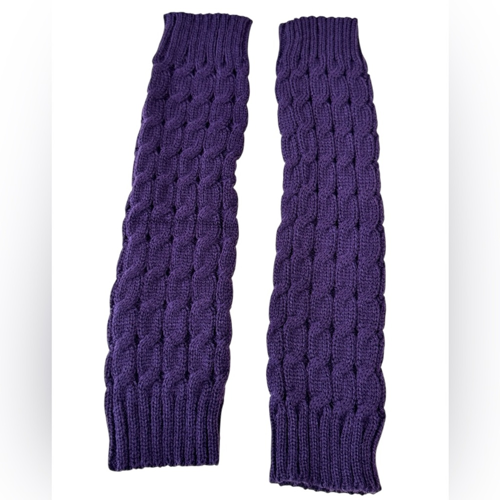 Purple Cable Knit Leg Warmers | Little & Young Girls | NWOT | Winter